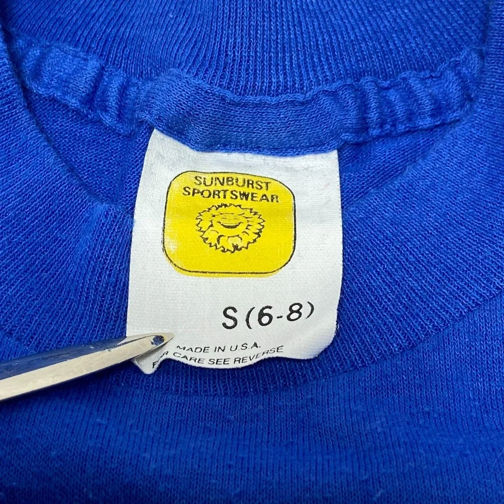 VTG Kids Chicago Cubs Single Stitch T Shirt Small Sunburst‎ Sportswear Baseball